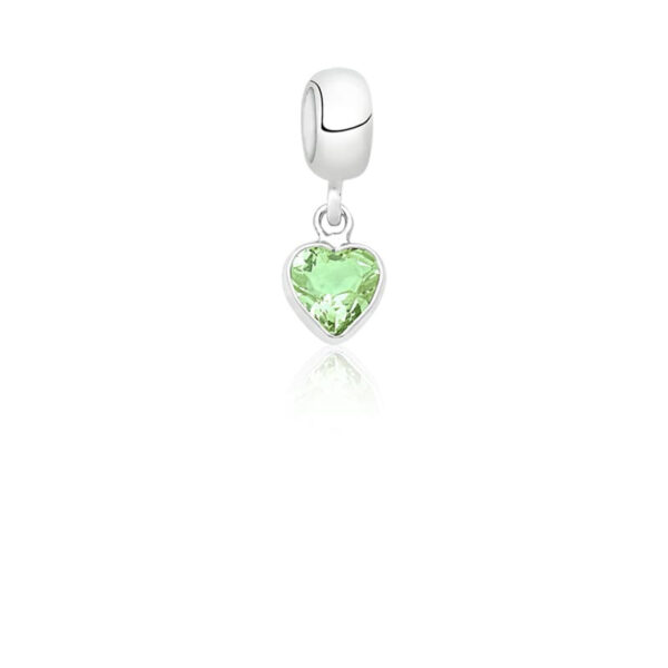 BERLOQUE NASCIMENTO MÊS 08 AGOSTO CORAÇÃO 6X6MM CRISTAL BERILO