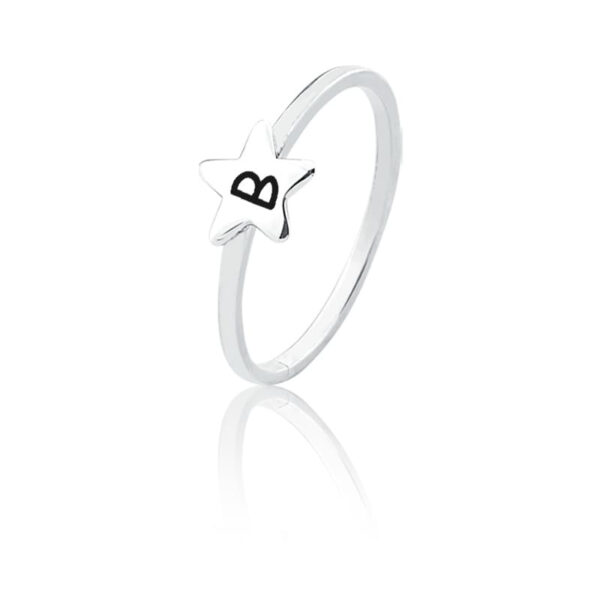 ANEL PERSONALIZADO LETRA TOPO ESTRELA 8MM (ARO 1,20MM) - Image 2